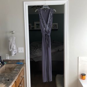 Gray NWOT Sequin Romper